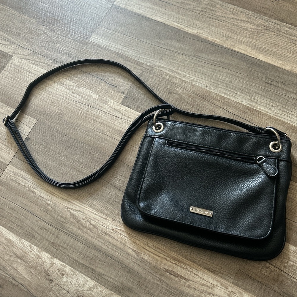 Black Leather Shoulder Bag